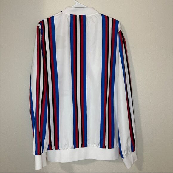 Men's Striped Nylon Windbreaker - Picture 4 of 8